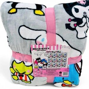 Hello Kitty and Friends Colorful Plush Blanket, full/queen
